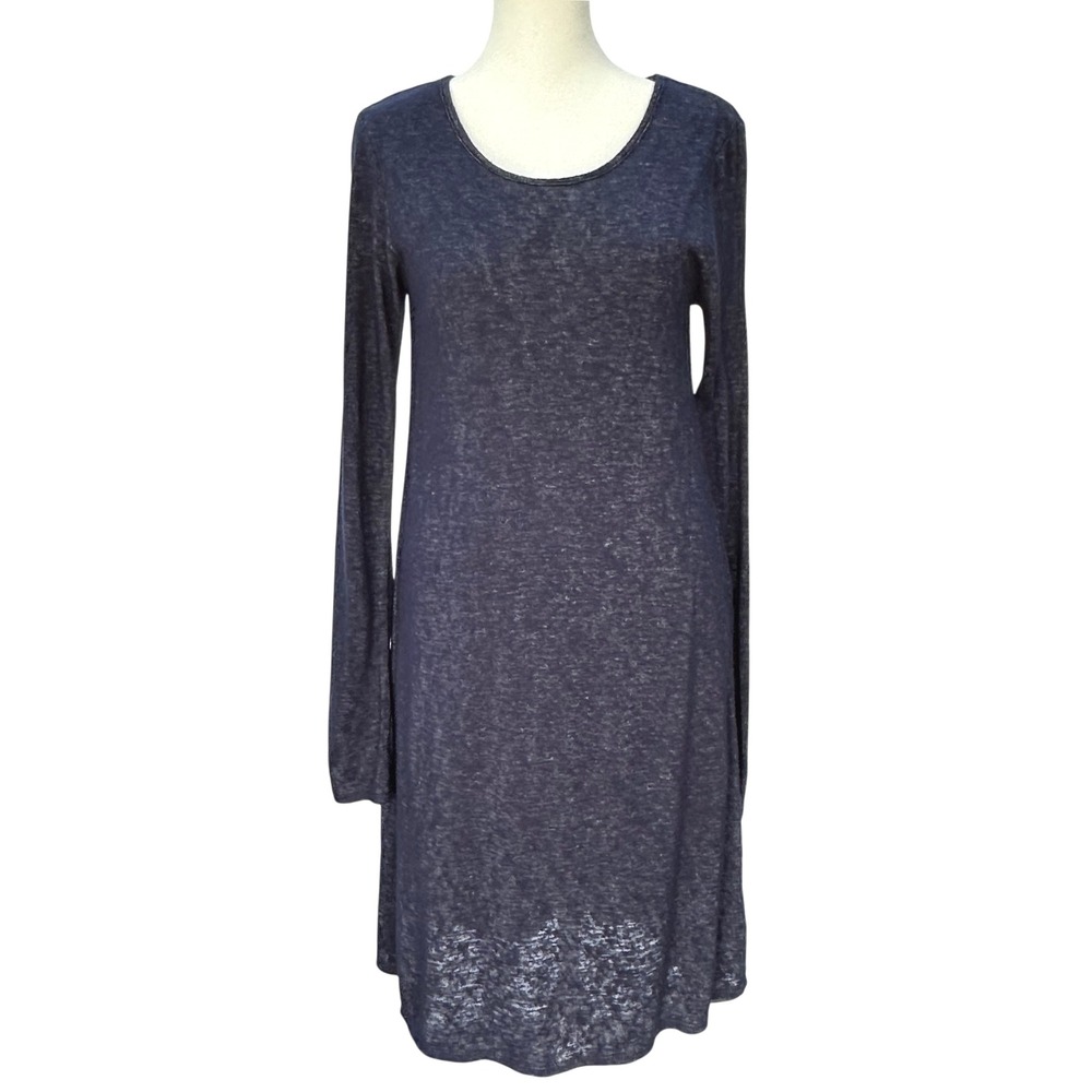 Velvet by Graham & Spencer XS Navy Blue Long Sleeve Knit T-Shirt Dress‎